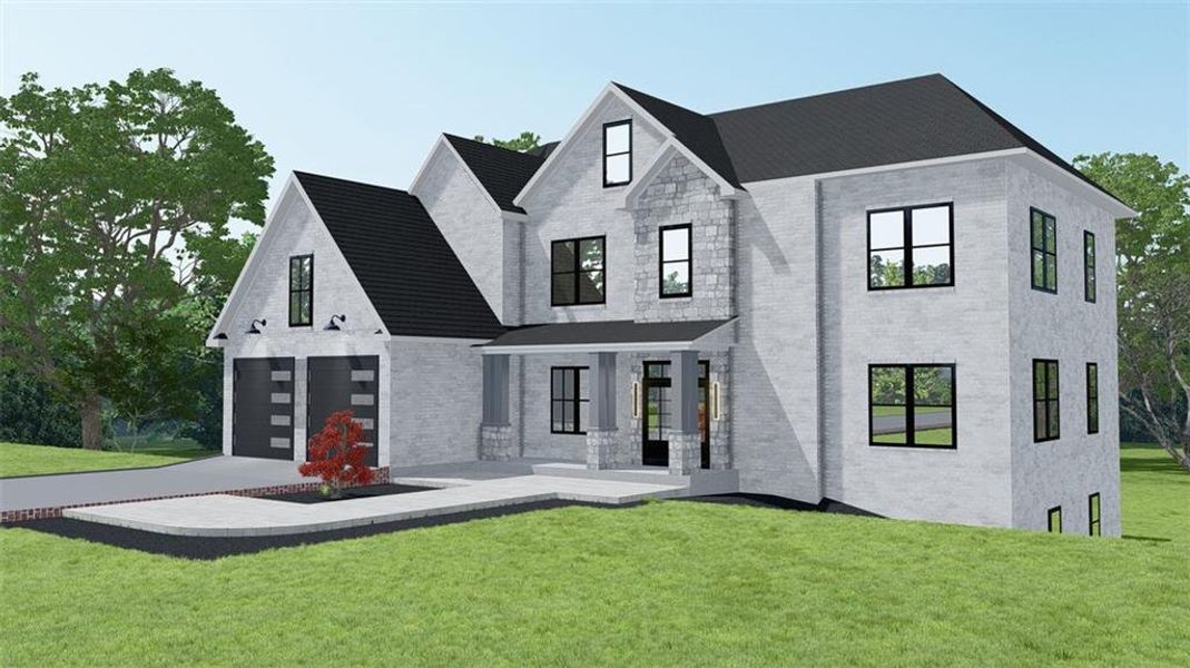 Front exterior of a new home in , Buford, GA, highlighting curb appeal (Image 5).