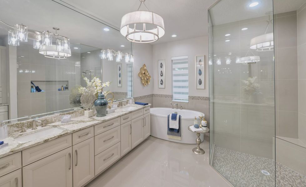 Furnished interior view inside a new home in The Reserve at Plantation Bay, Bunnell (Image 28). Furnished interior view inside a new home in The Reserve at Plantation Bay, Bunnell (Image 28).