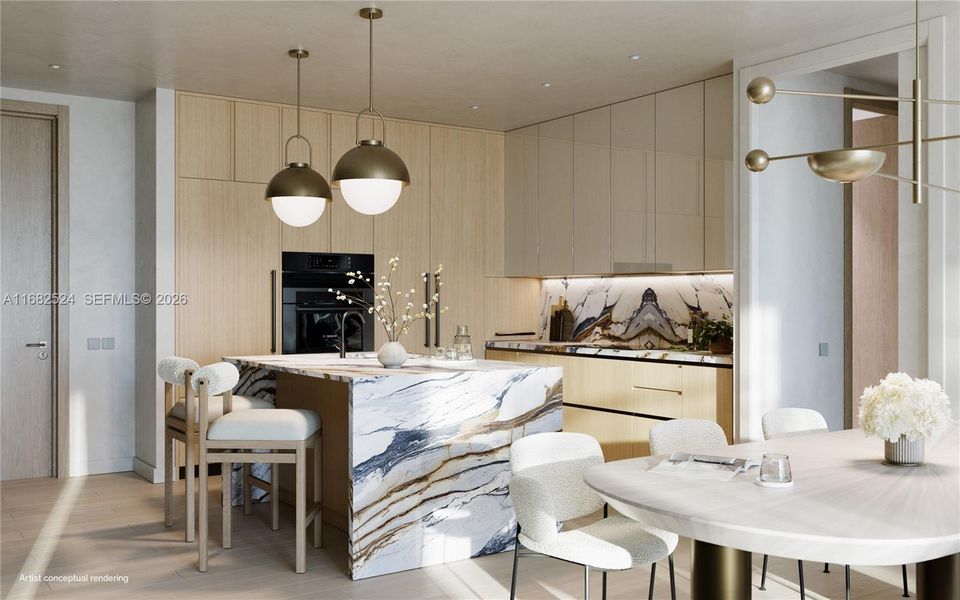 Furnished interior view inside a new home in Icon Beach Residences, Hollywood (Image 4). Furnished interior view inside a new home in Icon Beach Residences, Hollywood (Image 4).