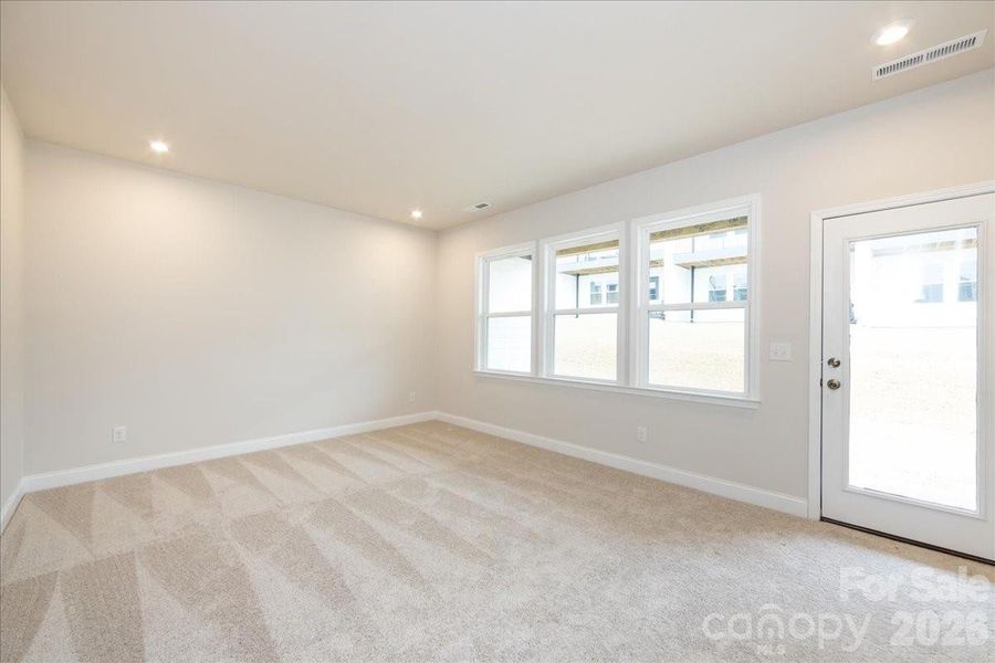 First Floor Flex Space with Outdoor Living Access