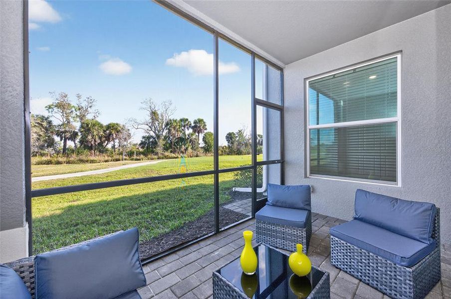 Exterior details and patio area of a home in Wellen Park Golf & Country Club, Venice (Image 25).