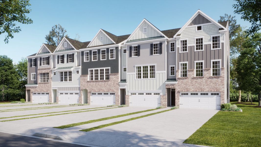Front exterior of a new home in Village of Waxhaw, Waxhaw, NC, highlighting curb appeal (Image 1). Front exterior of a new home in Village of Waxhaw, Waxhaw, NC, highlighting curb appeal (Image 1).