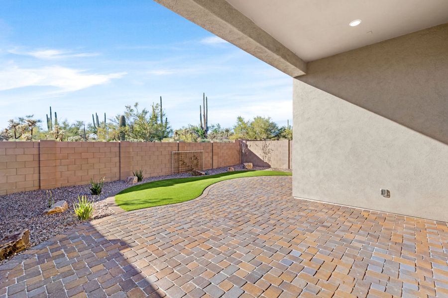 Exterior details and patio area of a home in Saguaro Reserve II, Marana (Image 2).