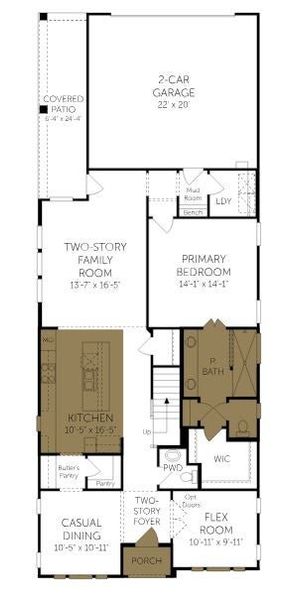2D floor plan layout of this home in Landmark, Denton, TX (Image 4).