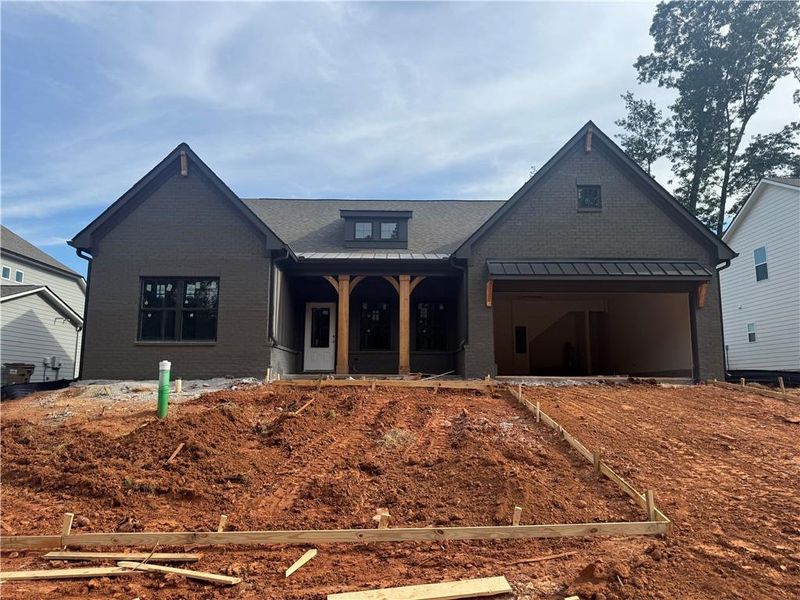 In-progress construction of a new home in Rosewood Lake Preserve, Hoschton, GA (Image 44).