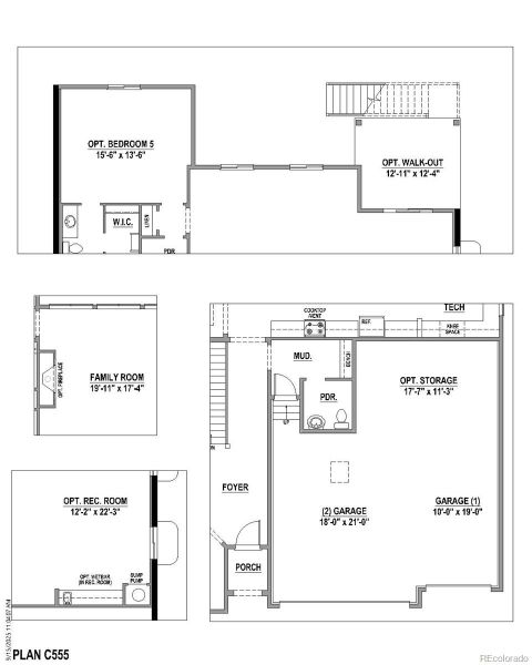2D floor plan layout of this home in Hilltop 55+ at Inspiration 62s, Aurora, CO (Image 8).