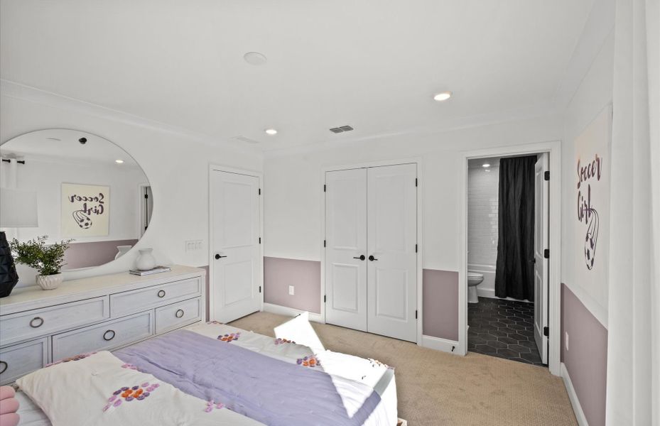 Furnished interior in a model home at Elmbrook in Matthews (Image 9).