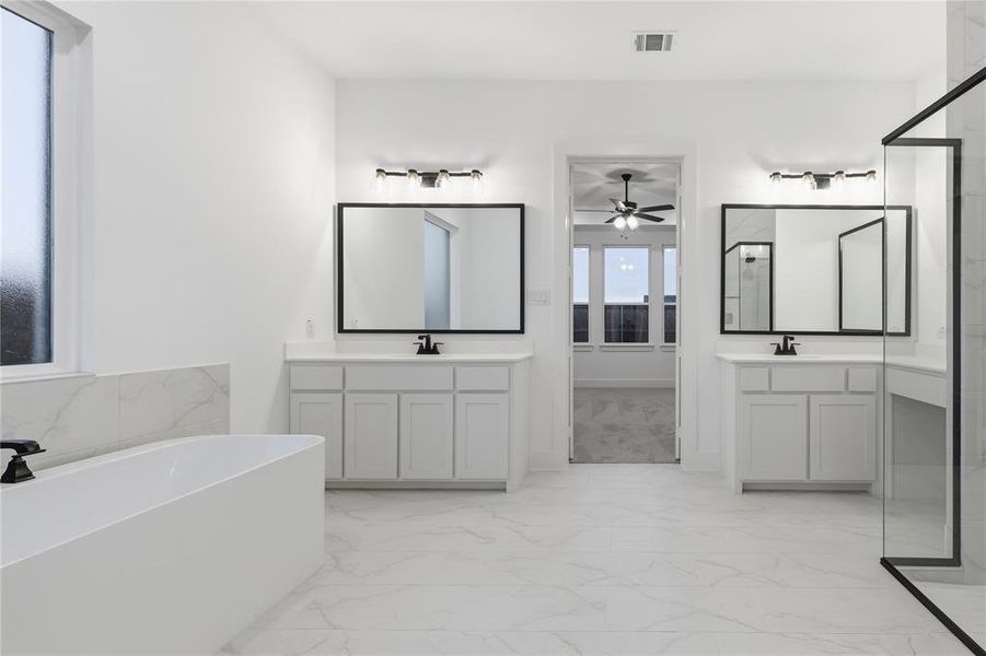 Furnished interior view inside a new home in Pecan Grove, Cross Timber (Image 3).