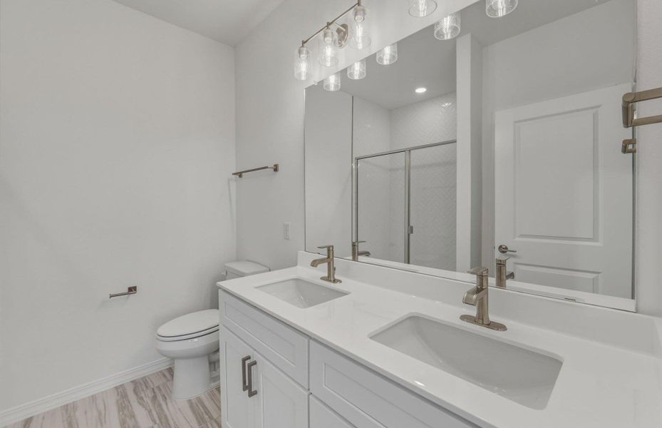 Furnished interior view inside a new home in Crosswinds, Kyle (Image 9).
