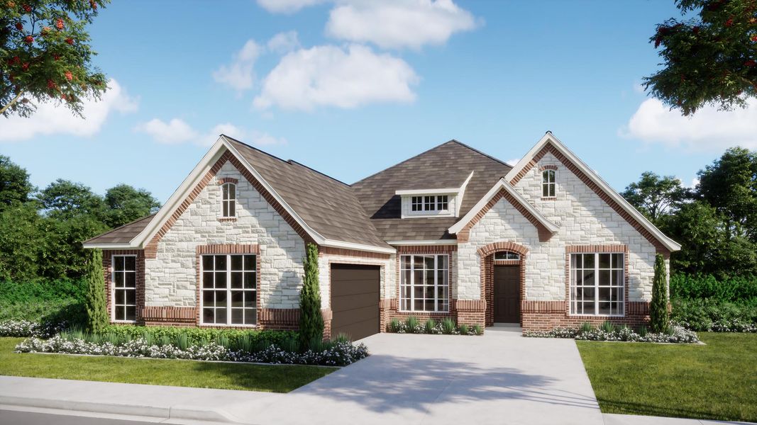 Representative exterior photo of a completed home built from the Concept 2370 by Risewell Homes in Myrtle Creek, Waxahachie, TX (Image 7).