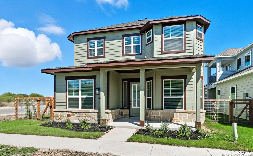 Exterior details and patio area of a home in The Crossvine – Garden Homes, Schertz (Image 16). Exterior details and patio area of a home in The Crossvine – Garden Homes, Schertz (Image 16).