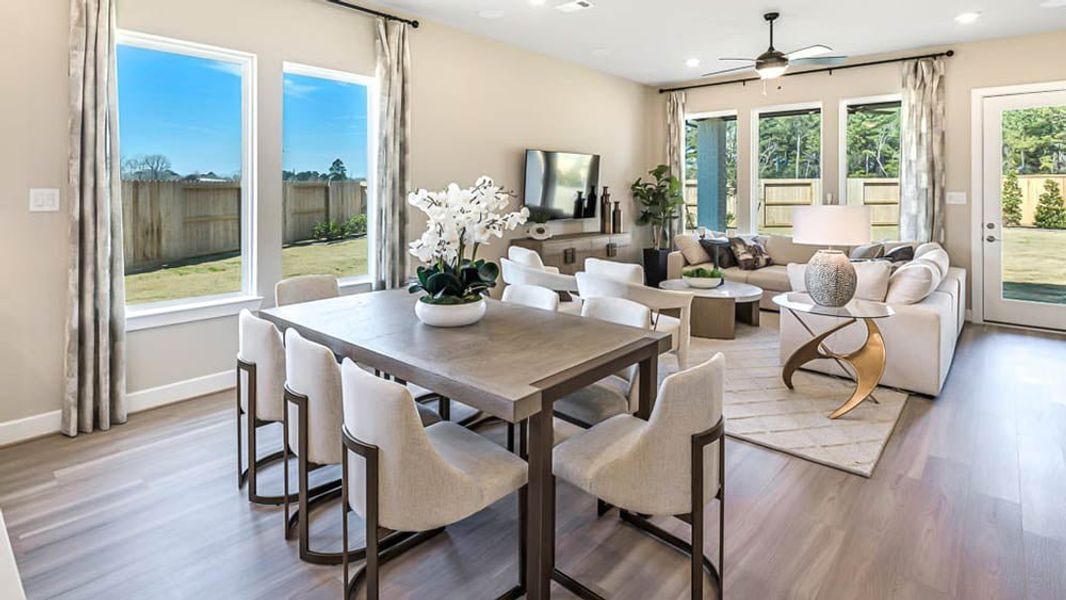 Furnished interior view inside a new home in Avalon at Cypress, Cypress (Image 11). Furnished interior view inside a new home in Avalon at Cypress, Cypress (Image 11).
