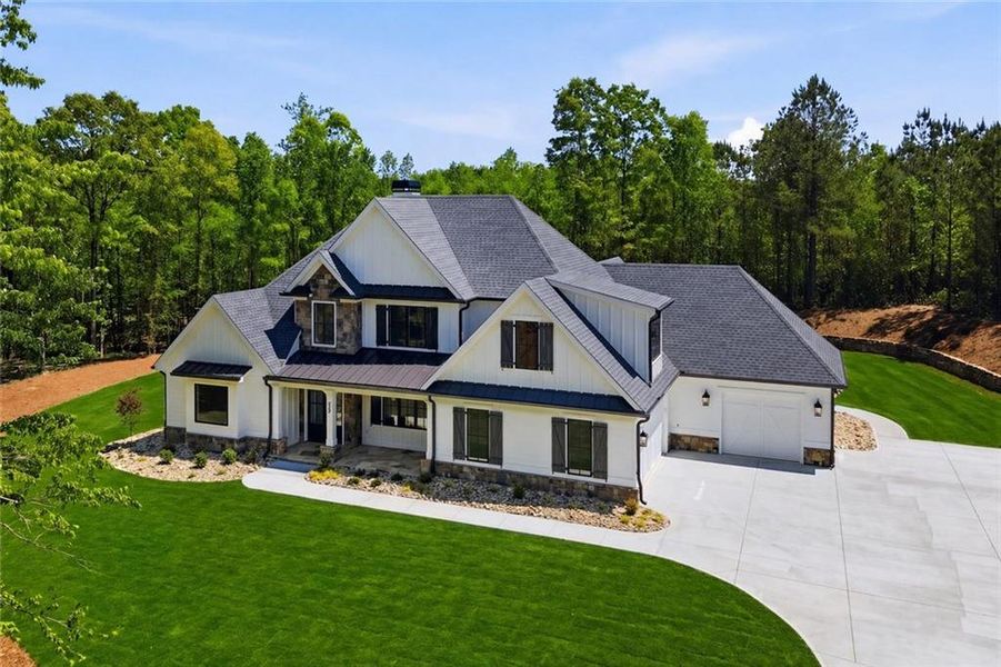 Front exterior of a new home in , White, GA, highlighting curb appeal (Image 24).
