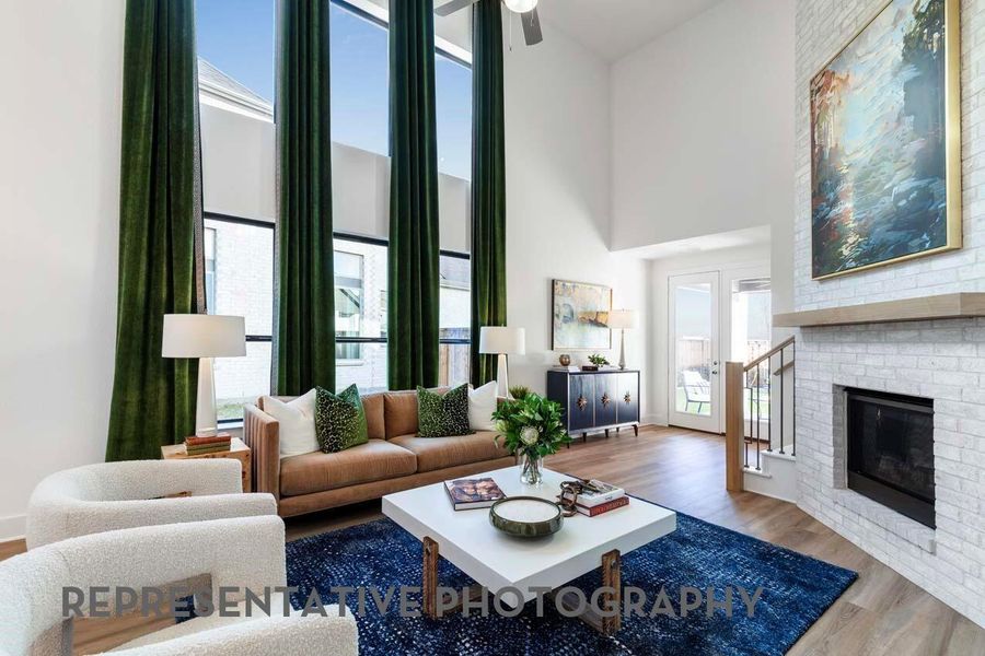 Furnished interior view inside a new home in Pomona, Manvel (Image 16).