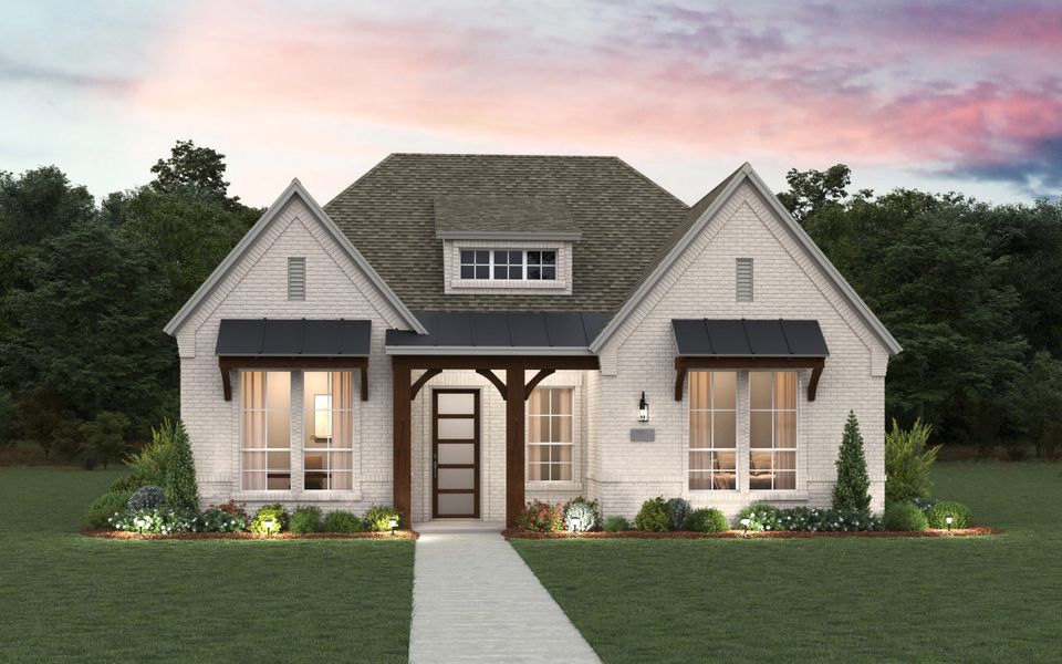 Front exterior of a new home in The Grove Frisco, Frisco, TX, highlighting curb appeal (Image 7).