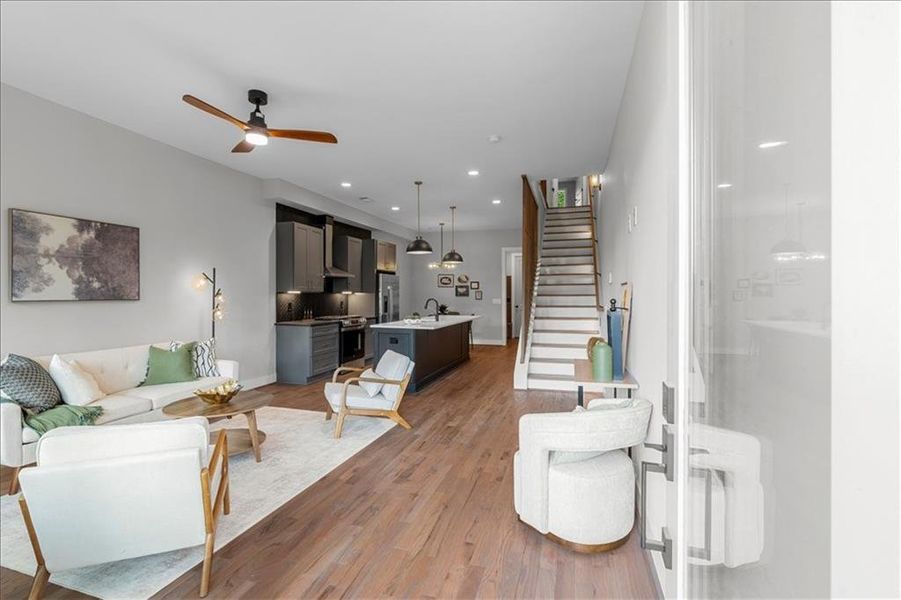 Furnished interior view inside a new home in , Atlanta (Image 10).