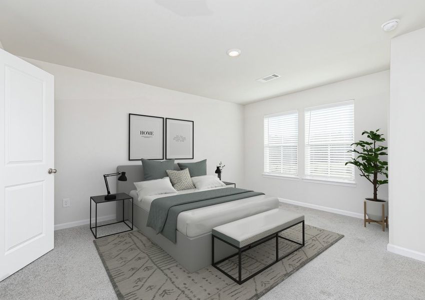 Rest and relaxation await in the master bedroom Rest and relaxation await in the master bedroom