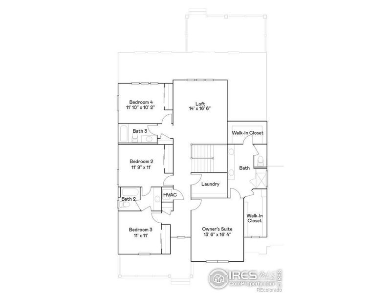 2D floor plan layout of this home in Riano Ridge, Loveland, CO (Image 3).