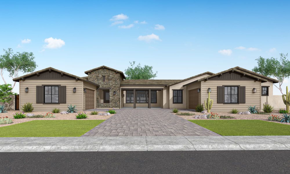 Representative exterior photo of a completed home built from the Lustre Plan 9003 by Tri Pointe Homes in Emberly, Gilbert, AZ (Image 22). Representative exterior photo of a completed home built from the Lustre Plan 9003 by Tri Pointe Homes in Emberly, Gilbert, AZ (Image 22).