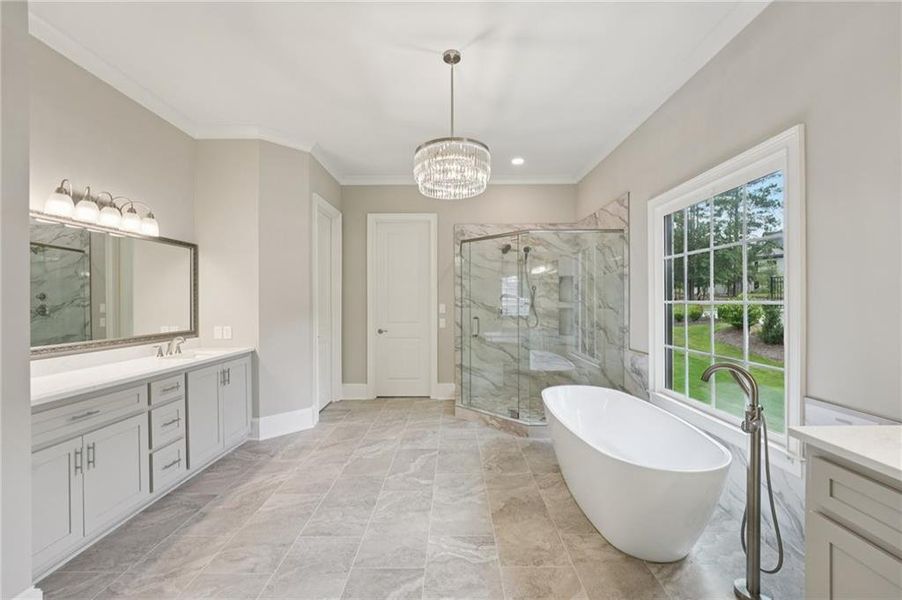 Furnished interior view inside a new home in The Reserve At Governors Towne Club, Acworth (Image 53). Furnished interior view inside a new home in The Reserve At Governors Towne Club, Acworth (Image 53).