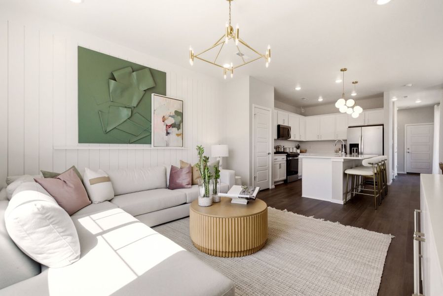 Representative furnished interior of a home built from the Capella by Pulte Homes in Sky Ranch, Watkins (Image 16). Representative furnished interior of a home built from the Capella by Pulte Homes in Sky Ranch, Watkins (Image 16).