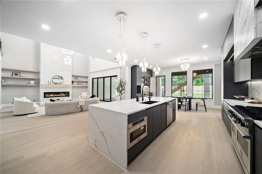 Furnished interior view inside a new home in , Suwanee (Image 51).
