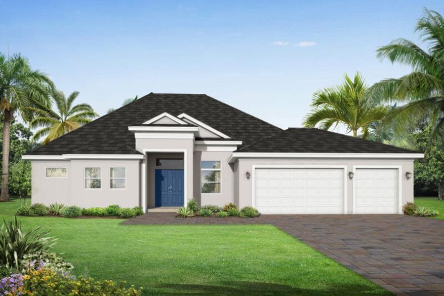 Representative exterior photo of a completed home built from the Barbados by Medallion Home in Hampton Lakes, Sarasota, FL (Image 2).