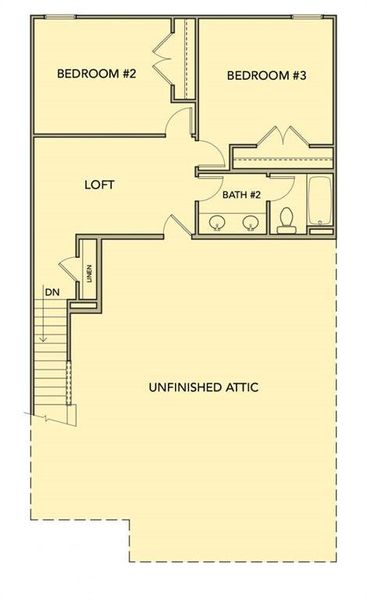 2D floor plan layout of this home in Silver Leaf, Dawsonville, GA (Image 5).
