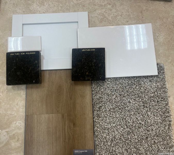 Sample of building materials used in homes in Jordan's Ranch, San Antonio (Image 25).