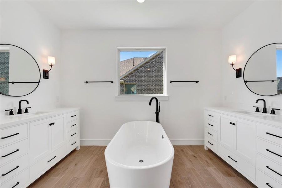 Furnished interior view inside a new home in Kreymer at the Park, Wylie (Image 14).