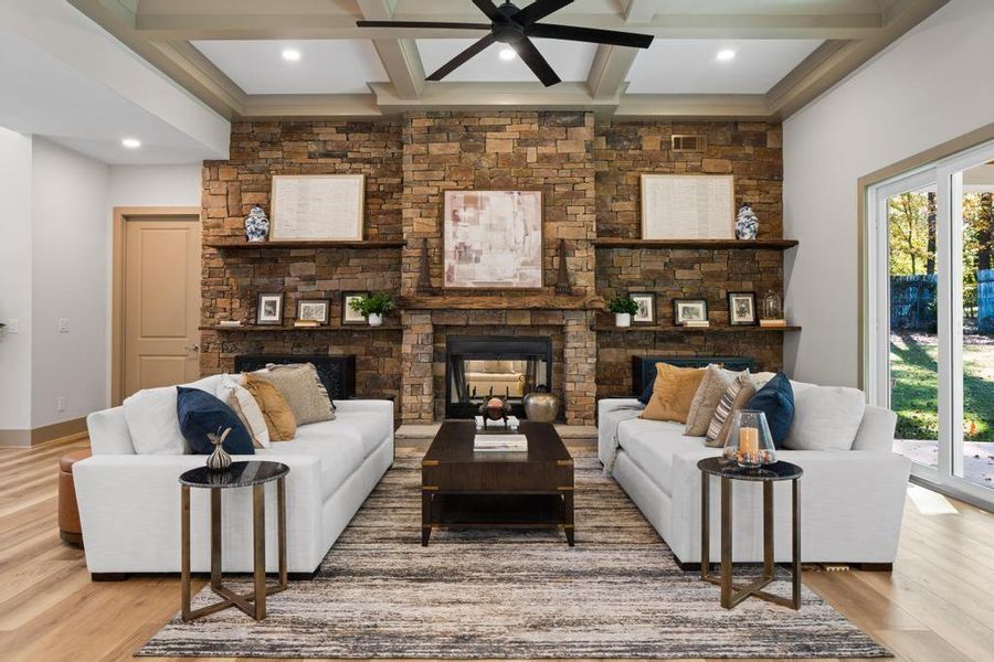 Furnished interior view inside a new home in , Peachtree Corners (Image 11). Furnished interior view inside a new home in , Peachtree Corners (Image 11).