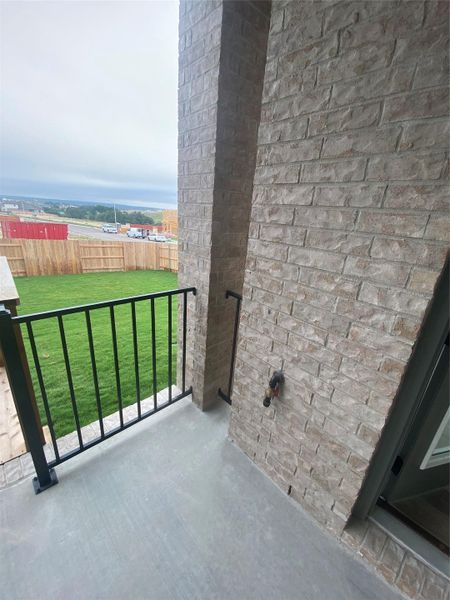 Gas hookup on rear covered patio Gas hookup on rear covered patio