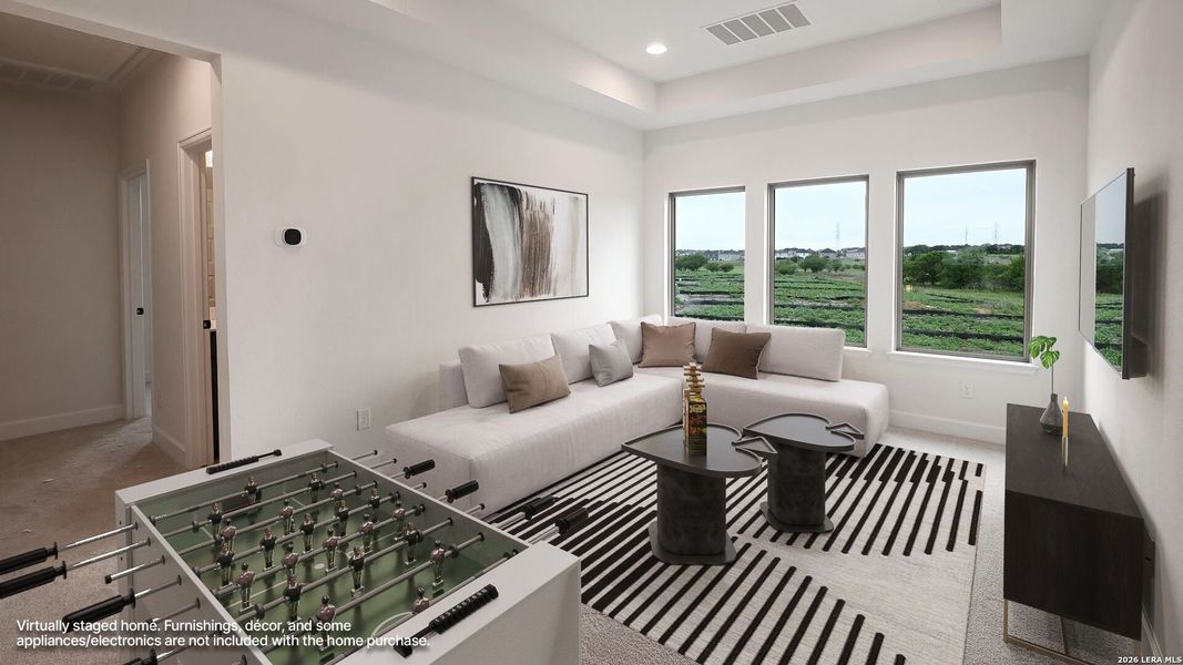Furnished interior view inside a new home in The Parklands, Schertz (Image 9). Furnished interior view inside a new home in The Parklands, Schertz (Image 9).