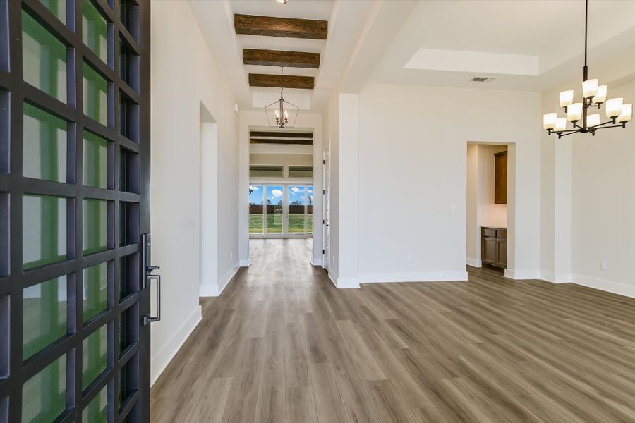 Representative unfurnished interior of a home built from the Avalon by Giddens Homes in Scofield Farms Estates, Georgetown (Image 208).