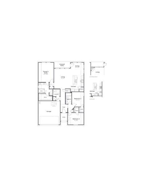 2D floor plan layout of this home in Summer Crest, Fort Worth, TX (Image 1). 2D floor plan layout of this home in Summer Crest, Fort Worth, TX (Image 1).