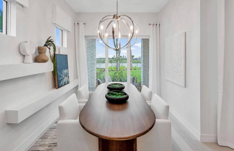 Representative furnished interior of a home built from the Prestige by DiVosta in Emerson Oaks, Vero Beach (Image 9).