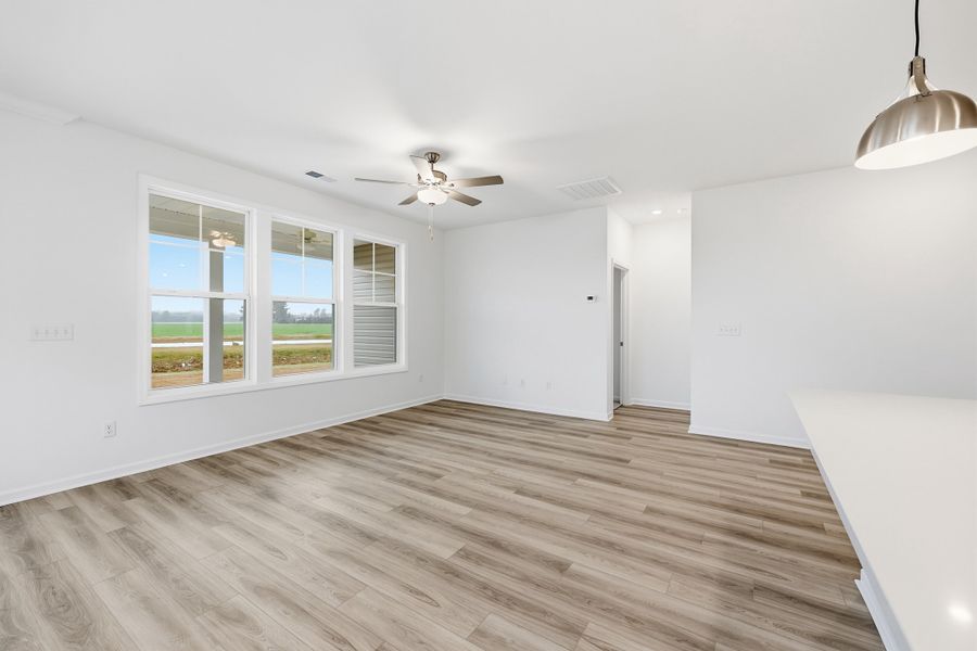 Representative unfurnished interior of a home built from the Bailey II by Great Southern Homes in Southbridge, Sumter (Image 85). Representative unfurnished interior of a home built from the Bailey II by Great Southern Homes in Southbridge, Sumter (Image 85).
