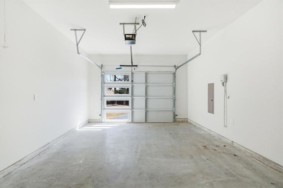 Lit garage with automatic door!