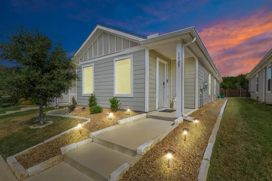 View of front of property featuring board and batten siding