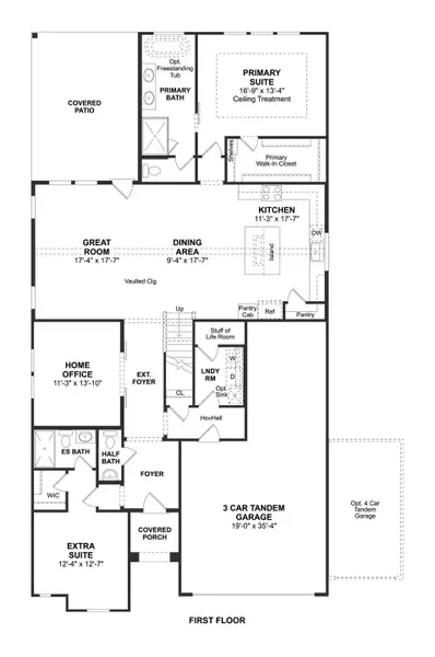 2D floor plan layout for the Tuscaloosa by K. Hovnanian® Homes in Grand Magnolia, Magnolia, TX (Image 3). 2D floor plan layout for the Tuscaloosa by K. Hovnanian® Homes in Grand Magnolia, Magnolia, TX (Image 3).