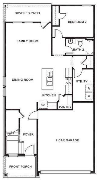 2D floor plan layout of this home in Springhill South, Boyd, TX (Image 3).