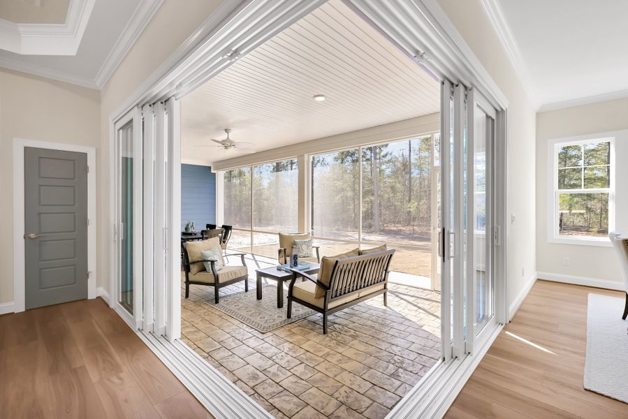 Representative furnished interior of a home built from the Bar Harbour I by Kent Homes in St. James, Southport (Image 131).