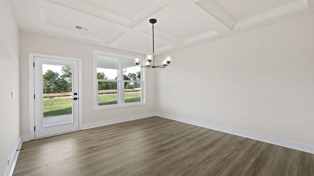 Representative unfurnished interior of a home built from the BERKSHIRE by D.R. Horton in Sycamore Cove, Woodruff (Image 16).