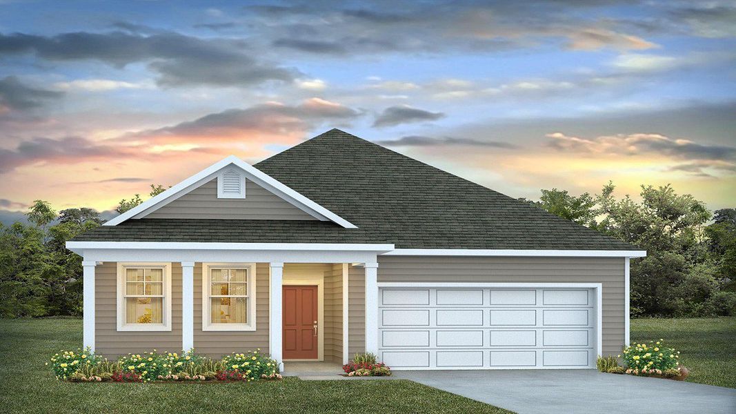 Representative exterior photo of a completed home built from the Aria by D.R. Horton in Heritage Crossing, Conway, SC (Image 16). Representative exterior photo of a completed home built from the Aria by D.R. Horton in Heritage Crossing, Conway, SC (Image 16).