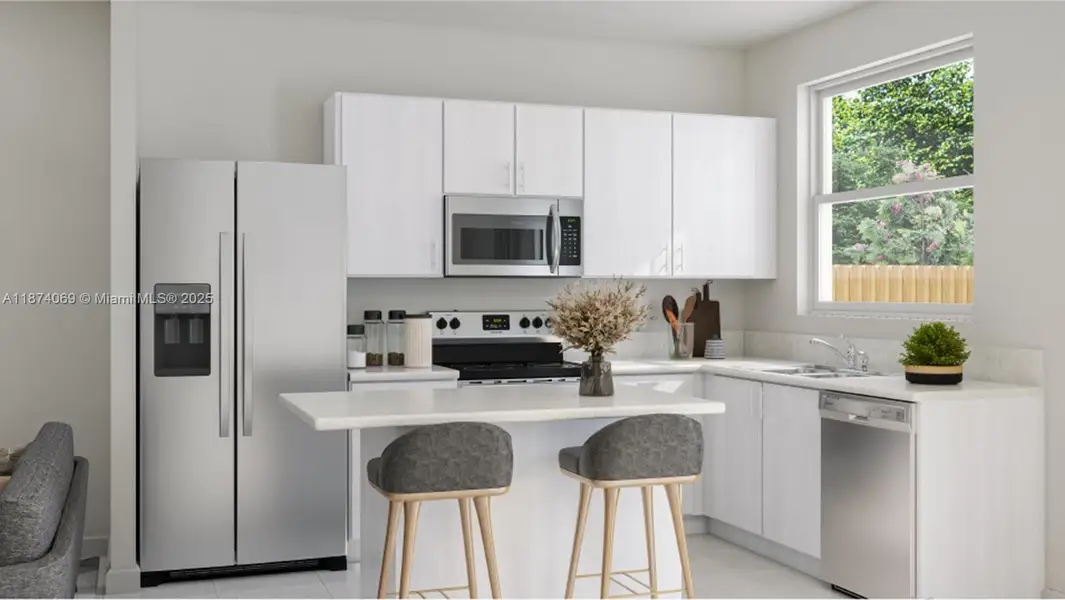 Furnished interior view inside a new home in Villas De San Diego, Miami (Image 2). Furnished interior view inside a new home in Villas De San Diego, Miami (Image 2).