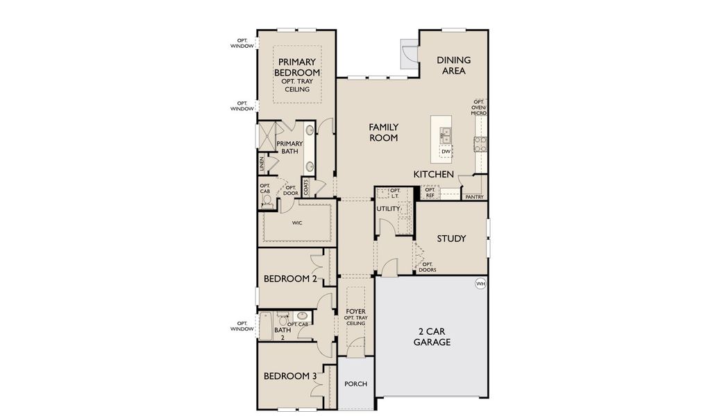 2D floor plan layout for the Kennedy by Ashton Woods in Nopal Valley, San Antonio, TX (Image 4).