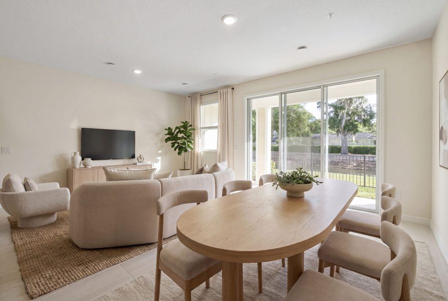 Furnished interior view inside a new home in Towns at Riverwalk, Sanford (Image 14). Furnished interior view inside a new home in Towns at Riverwalk, Sanford (Image 14).