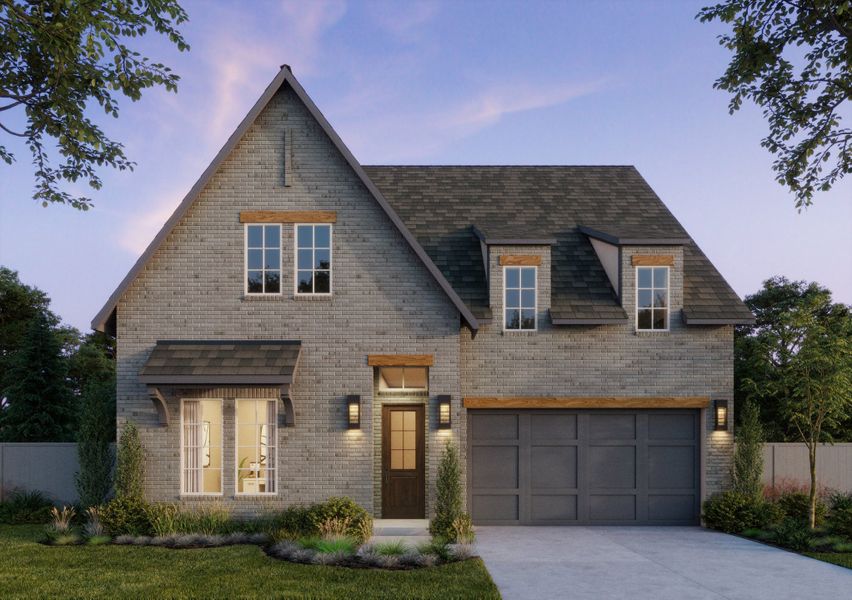 Representative exterior photo of a completed home built from the Justin by Southgate Homes in Painted Tree 50' Series, McKinney, TX (Image 19). Representative exterior photo of a completed home built from the Justin by Southgate Homes in Painted Tree 50' Series, McKinney, TX (Image 19).