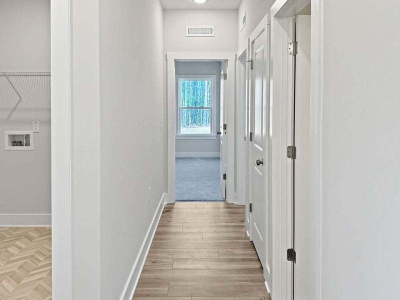 Clayton - Secondary Bedroom Hallway with 3 Bedrooms on the main level