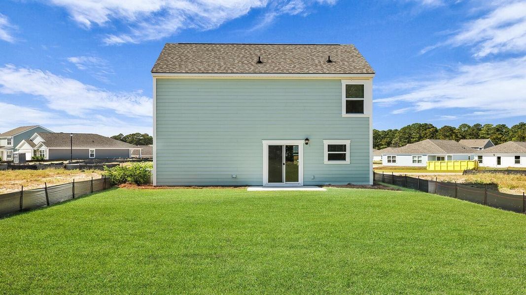 Exterior details and patio area of a home in Center Pointe, Santee (Image 21).